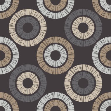 Geometrik şekilli mozaik. Kusursuz desen. Elle kumandalı tasarım. Tekstil. Etnik boho süsü. Web tasarımı veya yazdırma için vektör illüstrasyonu.