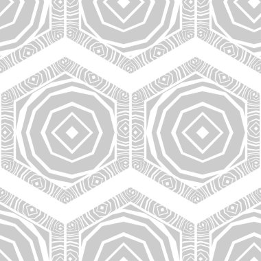 Güller. Geometrik şekilli mozaik. Kusursuz desen. Elle kumandalı tasarım. Tekstil. Etnik boho süsü. Web tasarımı veya yazdırma için vektör illüstrasyonu.