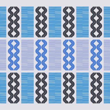 Geometrik şekilli mozaik. Kusursuz desen. Elle kumandalı tasarım. Tekstil. Etnik boho süsü. Web tasarımı veya yazdırma için vektör illüstrasyonu.