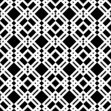 Geometrik şekilli mozaik. Kusursuz desen. Elle kumandalı tasarım. Tekstil. Etnik boho süsü. Web tasarımı veya yazdırma için vektör illüstrasyonu.