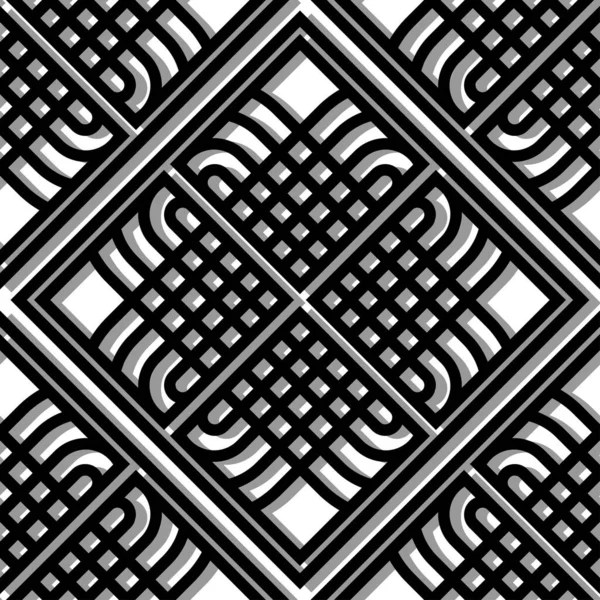 Schwarze Geometrische Formen Mit Grauen Schatten Auf Weißem Hintergrund Gestreifte — Stockvektor
