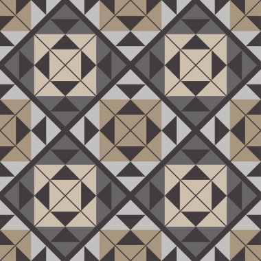 Üçgen şekillerin dizaynı. Kusursuz desen. Tekstil. Etnik boho süsü. Web tasarımı veya yazdırma için vektör illüstrasyonu.
