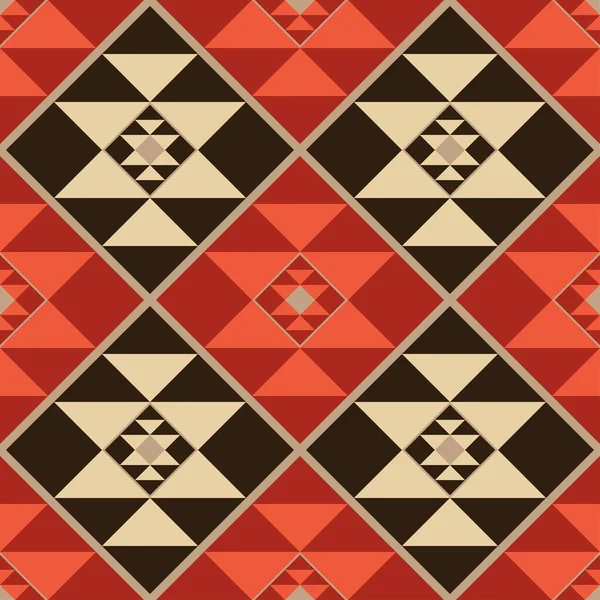 Diseño Formas Triangulares Patrón Sin Costuras Textil Adorno Étnico Boho — Vector de stock