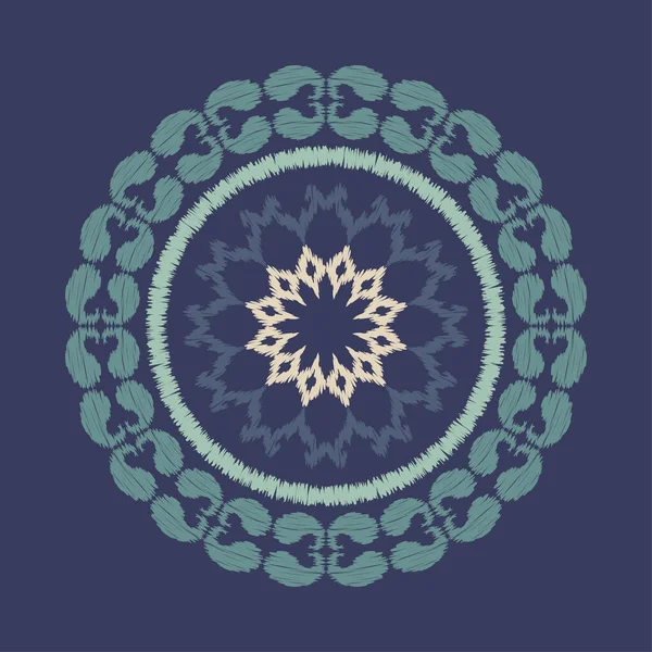 Mandala Mandala Ethnique Avec Des Ornements Tribaux Colorés Conception Avec — Image vectorielle