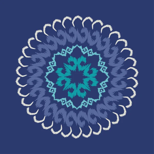 Mandala Mandala Ethnique Avec Des Ornements Tribaux Colorés Conception Avec — Image vectorielle