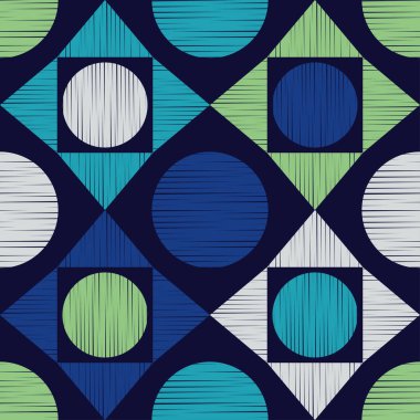 Aztek elementleri. Kusursuz desen. Elle kumandalı tasarım. Tekstil. Etnik boho süsü. Web tasarımı veya yazdırma için vektör illüstrasyonu.