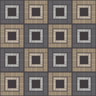 Kahverengi zemin, ahşap desenli. Geometri. Kusursuz desen. Web tasarımı veya yazdırma için vektör illüstrasyonu.