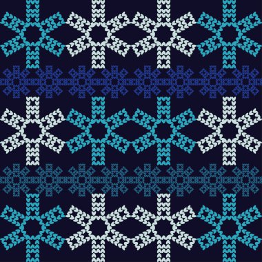 Noel dekoratif kar taneleri ördüm. Kusursuz bir geçmişi var. Boho tarzı. Web tasarımı veya yazdırma için vektör illüstrasyonu.