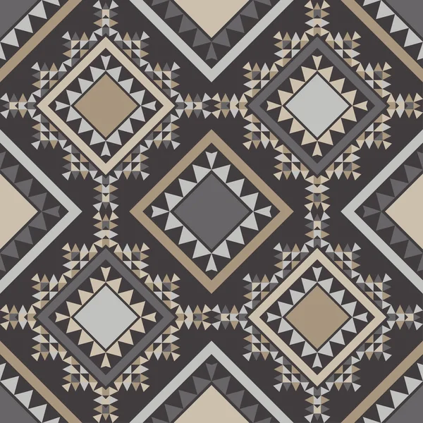 Eléments Aztèques Triangles Modèle Sans Couture Textile Ornement Boho Ethnique — Image vectorielle