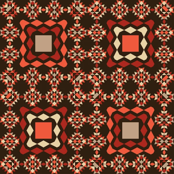 Aztekische Elemente Aus Dreiecken Nahtloses Muster Textil Ethnische Boho Ornamente — Stockvektor