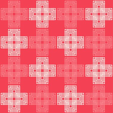 Noktalardan geometrik şekiller. Dijital süs. Yarı tonda. Kusursuz desen. Web tasarımı veya yazdırma için vektör illüstrasyonu.