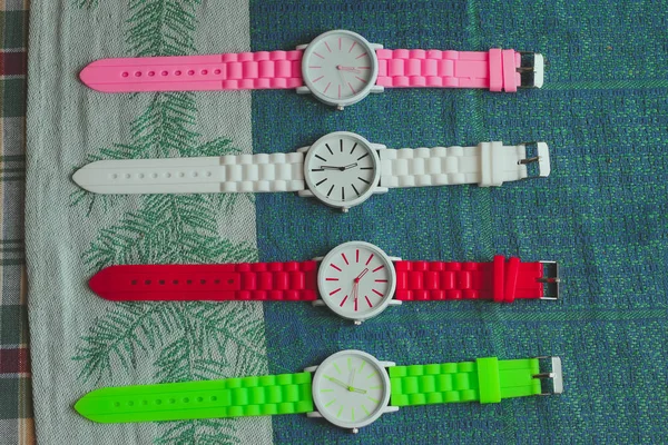 Relojes Pulsera Multi Color — Foto de Stock