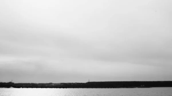 黑白山水风景照片 — 图库照片