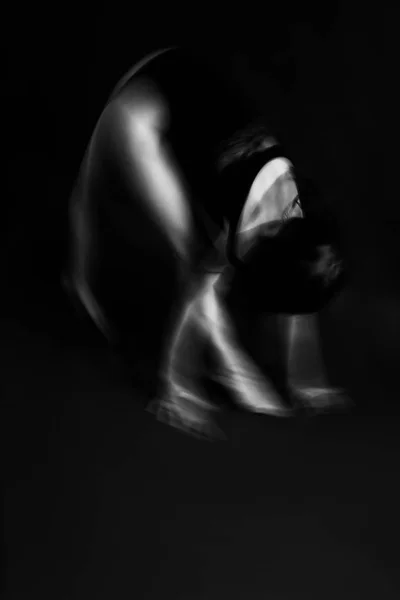 Чорно Білий Портрет Фотографія Мистецтво Мода Жіночий Портрет — стокове фото