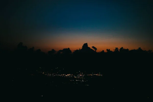 Farbige Landschaftsaufnahmen Von Sonnenuntergang — Stockfoto