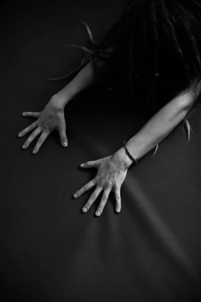 Dramatic Portrait Young Woman — Stock Photo, Image