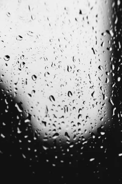 Raindrops Window Glass Condensation Window Natural Background — Stock Photo, Image