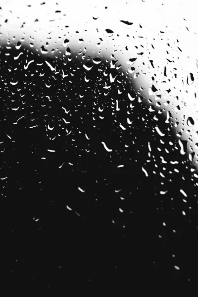 Raindrops Window Glass Condensation Window Natural Background — Stock Photo, Image