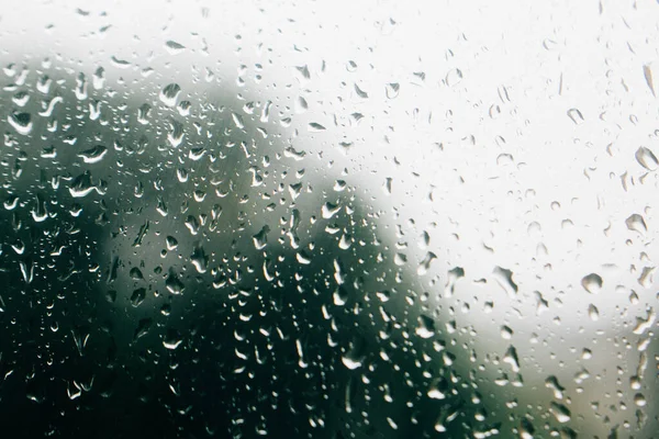 Regentropfen Auf Fensterglas Kondenswasser Fenster Natürlicher Hintergrund — Stockfoto