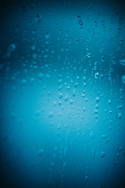 Esőcseppek Ablaküvegen Páralecsapódás Ablakon Természetes Háttér Színtextúra Absztrakt Minta — Stock Fotó