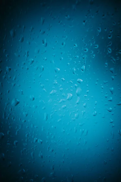 Krople Deszczu Szybie Okna Kondensacja Oknie Naturalne Tło Tekstura Koloru — Zdjęcie stockowe