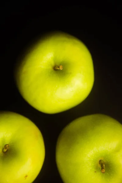 Zielone Jabłka Świeże Owoce Tło — Zdjęcie stockowe