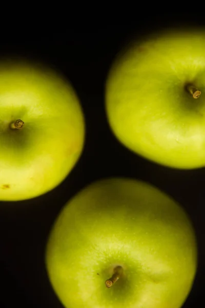 Grüne Äpfel Frisches Obst Hintergrund — Stockfoto