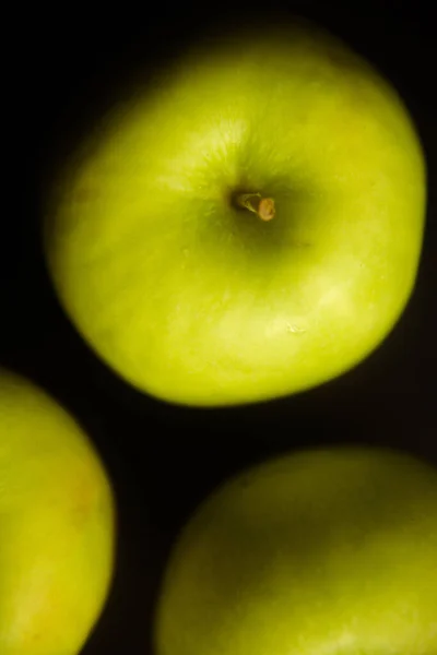 Maçãs Verdes Frutas Frescas Fundo — Fotografia de Stock