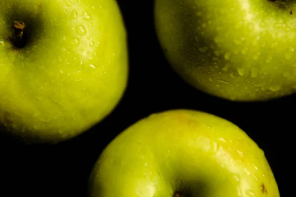 Maçãs Verdes Frutas Frescas Fundo — Fotografia de Stock
