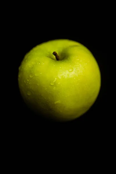 Maçãs Verdes Frutas Frescas Fundo — Fotografia de Stock