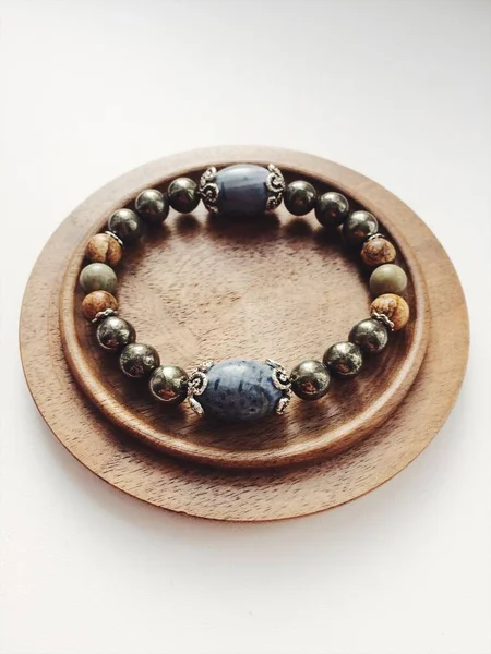 Boho Intention Bracelets Браслет Зроблений Природних Каменів Ювелірні Вироби — стокове фото