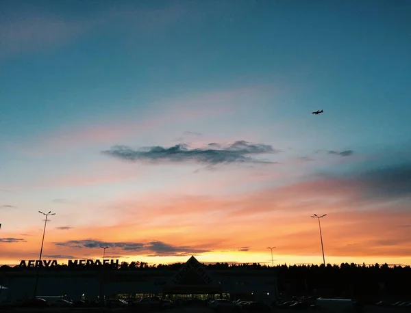 Fondos Naturales Paisaje Color Cielo Atardecer Fondo Textura — Foto de Stock