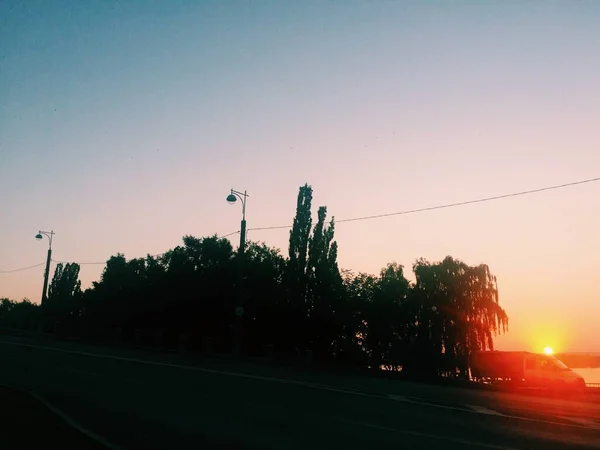 Přírodní Pozadí Barevná Krajina Západ Slunce Obloha Textura Pozadí — Stock fotografie