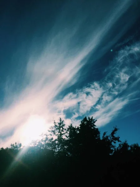 Přírodní Pozadí Barevná Krajina Západ Slunce Obloha Textura Pozadí — Stock fotografie