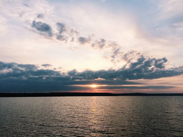 Природний Фон Кольоровий Пейзаж Небо Заходу Сонця Текстурний Фон — стокове фото