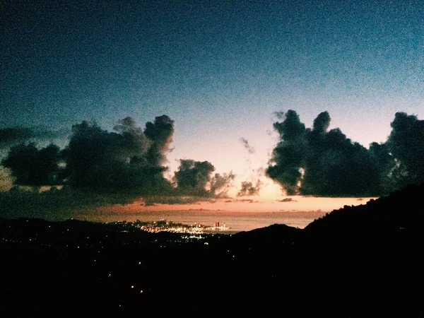 Fundos Naturais Paisagem Cor Céu Por Sol Fundo Textura — Fotografia de Stock