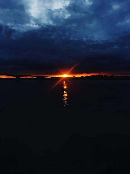 Natuurlijke Achtergronden Kleurenlandschap Zonsondergang Hemel Textuur Achtergrond — Stockfoto