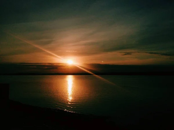 Fundos Naturais Paisagem Cor Céu Por Sol Fundo Textura — Fotografia de Stock