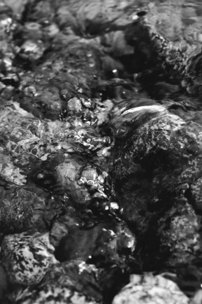 Μαύρο Και Άσπρο Νερό Υφή Νερό Φόντο Φυσικά Υπόβαθρα — Φωτογραφία Αρχείου