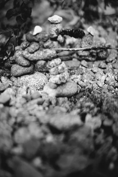 Sea pebble background, black and white landscapes