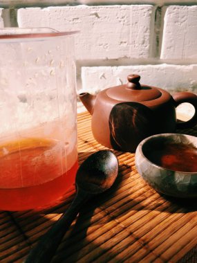 Çin çayı, çay seremonisi, yakın plan çay.