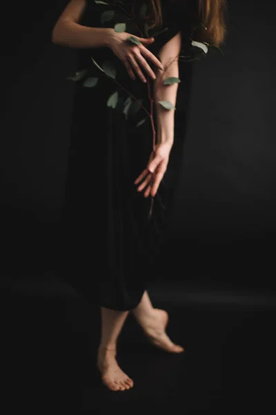 Деталі Тіла Красивої Дівчини Моди Мистецтва Кольорова Фотосесія — стокове фото