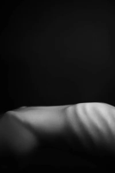 Детали Тела Черно Белый Портрет Красивой Девушки Моды Искусства — стоковое фото