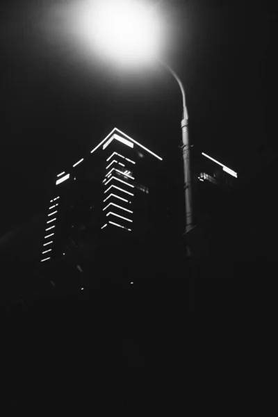Nattstadslivet Fokus Bokeh Stad Bakgrund Effekt — Stockfoto