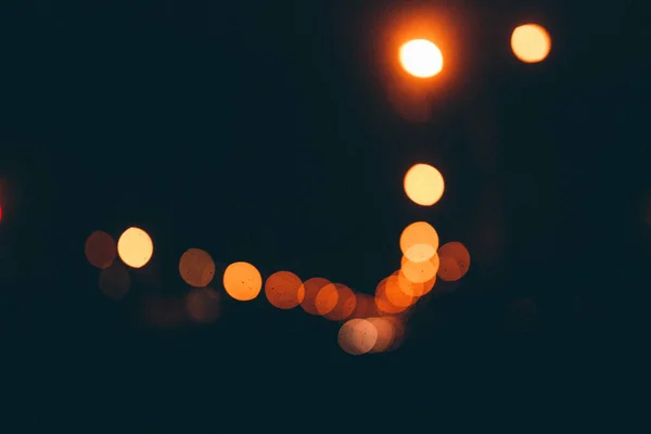 Vida Noturna Cidade Desfoque Cor Bokeh Cidade Urbana Efeito Fundo — Fotografia de Stock