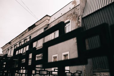 Şehir geometrisi, modern mimari, soyut ve ilham verici mimari tasarım. Sanatsal resim ve bakış açısı