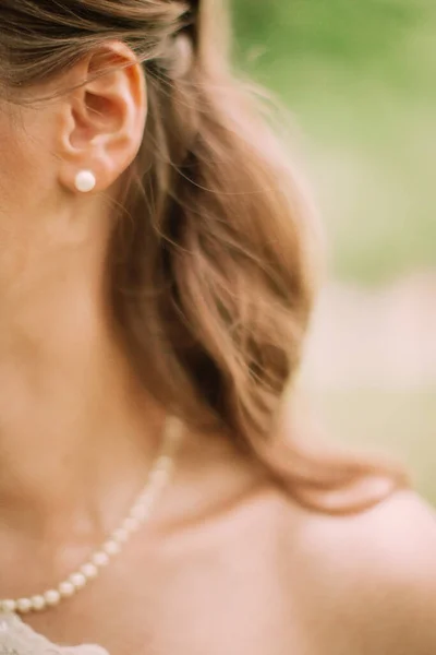 Detalhes Noiva Manhã Casamento Acessórios Casamento — Fotografia de Stock