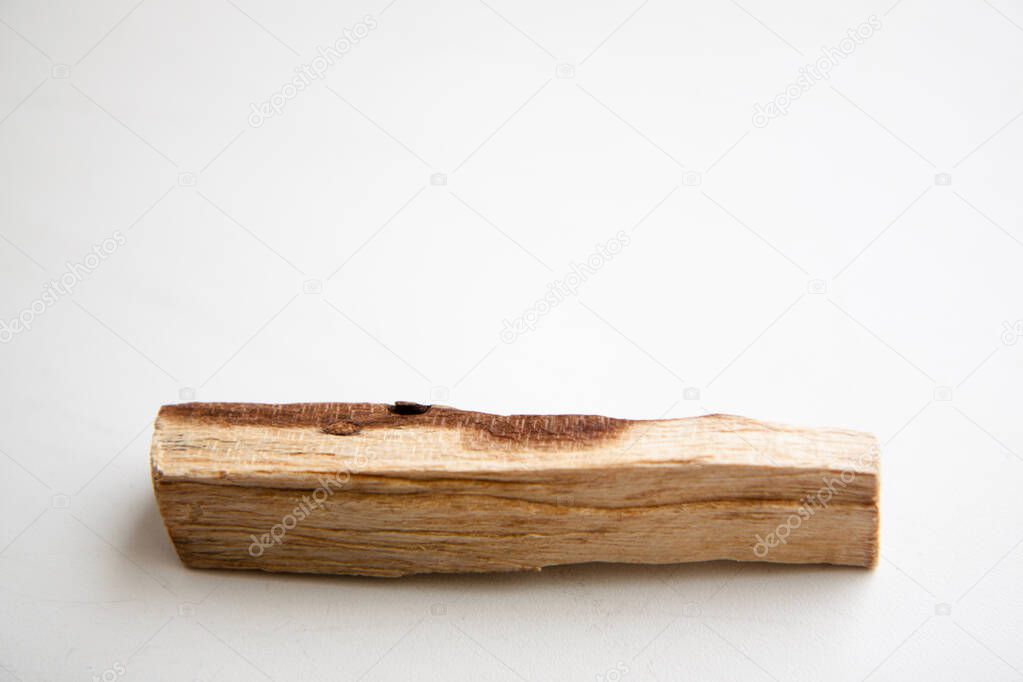 Natural incense  Palo Santo on white background