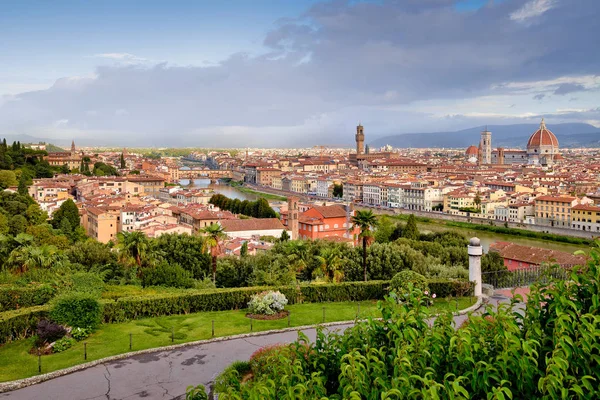 Panoramautsikt Över Florens Italien Royaltyfria Stockfoton