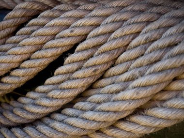 Eski kullanılan Jüt halat detay